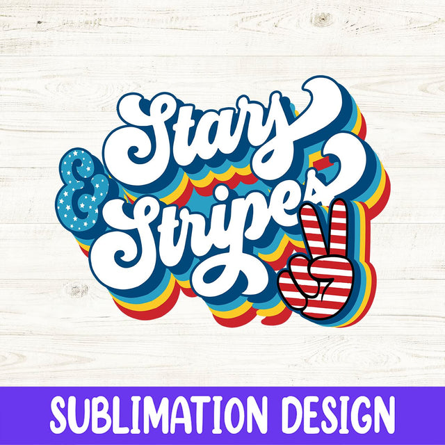 Stars and Stripes PNG Digital Download Sublimation iStyleDesign 