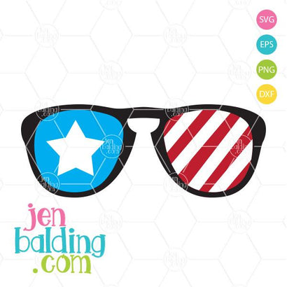 Stars and Stripes Sunglasses | July 4th SVG SVG So Fontsy Design Shop 