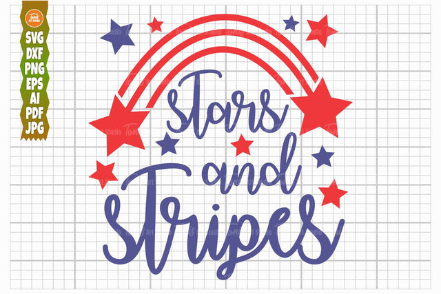 Stars and Stripes SVG PNG DXF, 4th July Shirt Svg SVG TonisArtStudio 