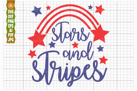 Stars and Stripes SVG PNG DXF, 4th July Shirt Svg SVG TonisArtStudio 