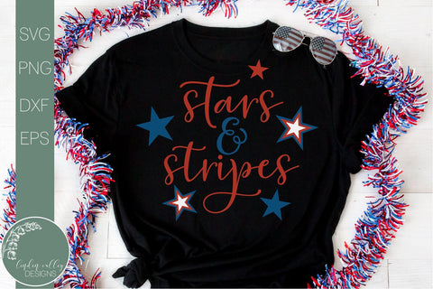 Stars And Stripes Svg-Round Patriotic Sign- Farmhouse Svg SVG Linden Valley Designs 