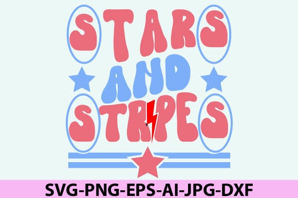 stars and stripes,4th of july svg,rtro svg,cut file SVG BB Type Studios 