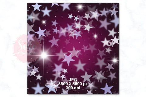Stars Bokeh Gradient Digital Papers Backgrounds Digital Pattern SineDigitalDesign 