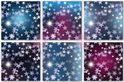 Stars Bokeh Gradient Digital Papers Backgrounds Digital Pattern SineDigitalDesign 