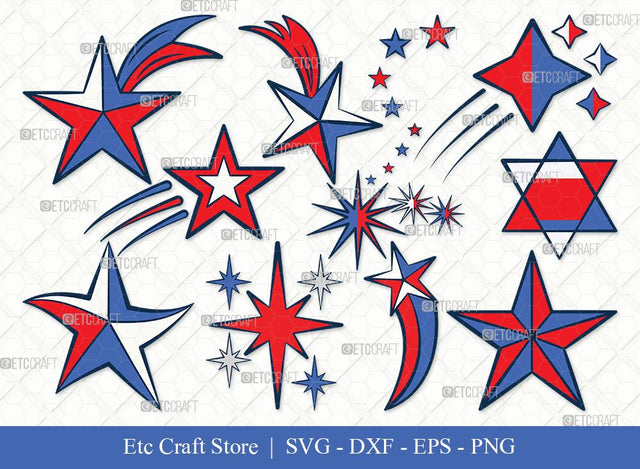 Stars Clipart SVG Cut File | Glowing Stars Svg | Shooting Stars Svg | Outer Space Svg | Bundle SVG ETC Craft 