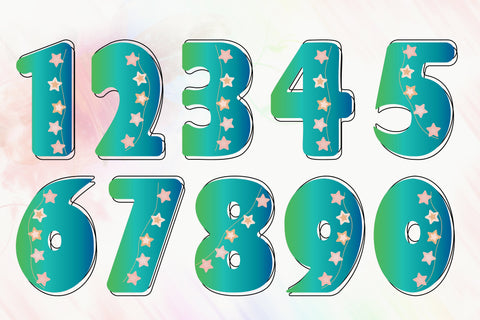 Stars Doodle Letters Alphabet | Doodle Sublimation Letters Sublimation LuckyTurtleArt 