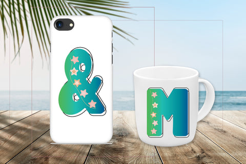 Stars Doodle Letters Alphabet | Doodle Sublimation Letters Sublimation LuckyTurtleArt 