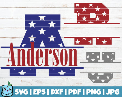 Stars Monogram Alphabet SVG MintyMarshmallows 