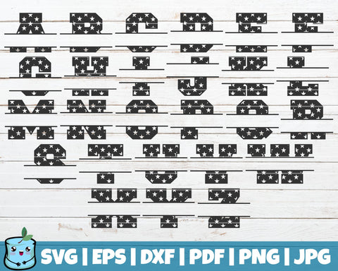 Stars Monogram Alphabet SVG MintyMarshmallows 