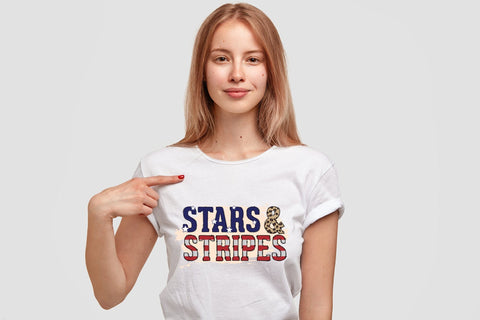 Stars & Stripes, 4th of July Sublimation Design Sublimation CraftLabSVG 