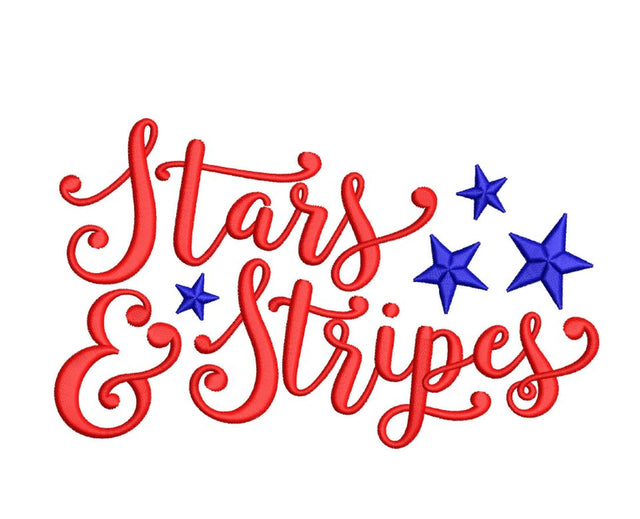 Stars & Stripes Embroidery Design, Fourth of July Embroidery, 4th of July, Patriotic Embroidery File, 3 sizes Embroidery/Applique DESIGNS Nino Nadaraia 