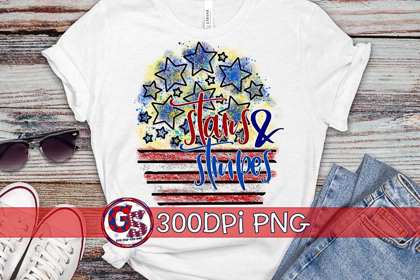 Stars & Stripes PNG for Sublimation-July 4th PNG - So Fontsy