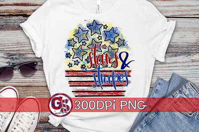 Stars & Stripes PNG for Sublimation-July 4th PNG Sublimation Greedy Stitches 