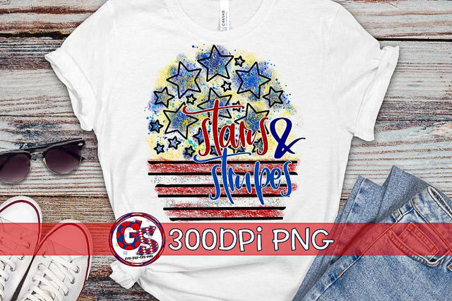 Stars & Stripes PNG for Sublimation-July 4th PNG Sublimation Greedy Stitches 
