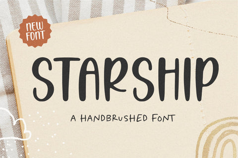 Starship Handbrushed Font Font Letterative 