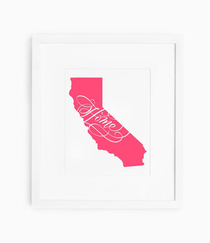 State of California Home Hand Lettered Cut File SVG Cursive by Camille 