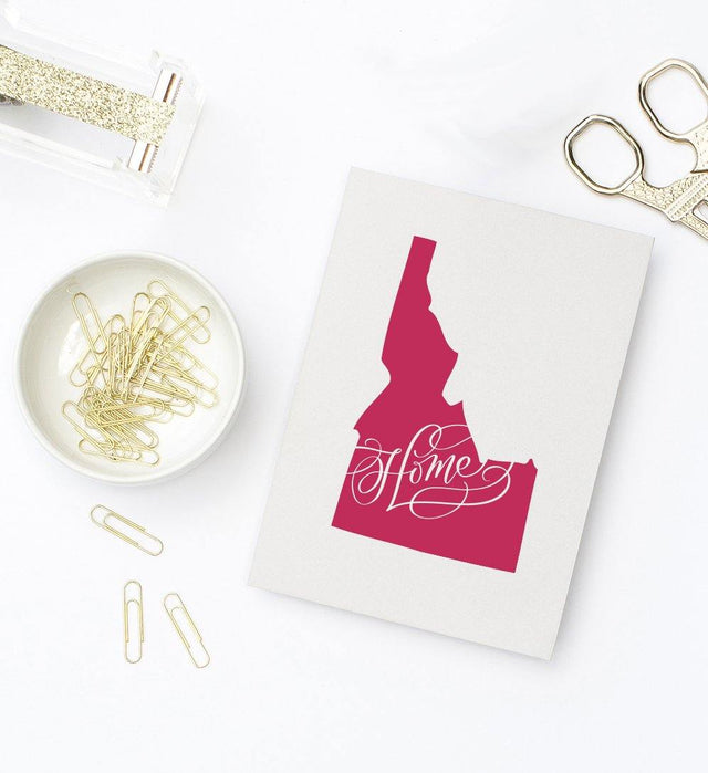 State of Idaho Home Hand Lettered Cut File SVG Cursive by Camille 