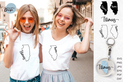 State of Illinois SVG. Keychain and Door Porch sign Templates SVG Klava P 