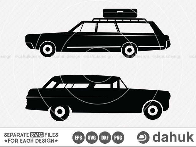 Station Wagon svg, Family Vacation, Road Trip,Cut file, for silhouette, svg, eps, dxf, png, clipart, cricut design space, vinyl cut files SVG dahukdesign 