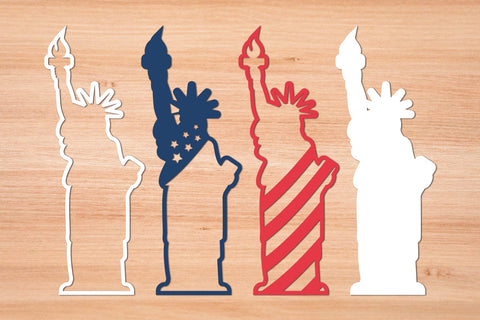 Statue of Liberty and The Capitol - 3D Layered SVG SVG Slim Studio 