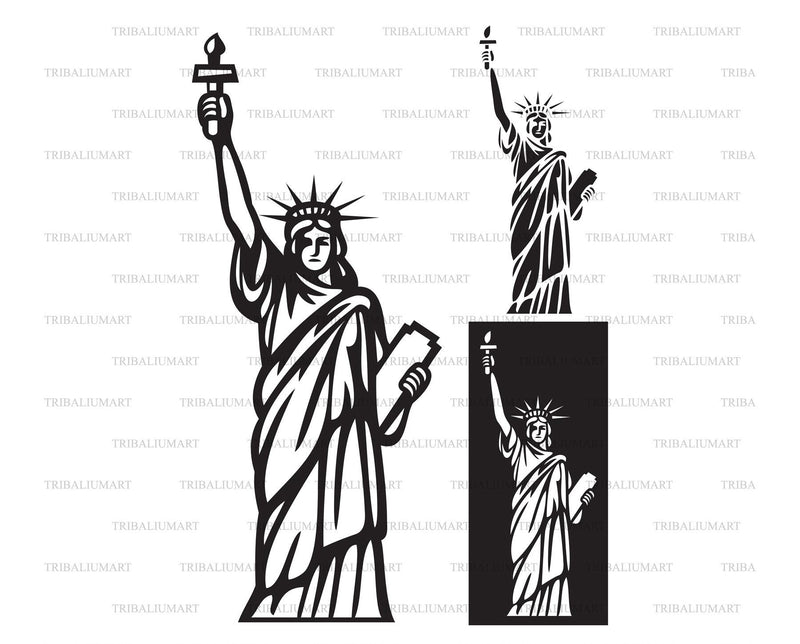 Statue of Liberty in New York SVG TribaliumArtSF 