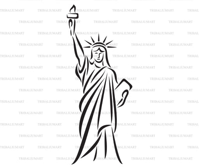 Statue of Liberty in New York SVG TribaliumArtSF 