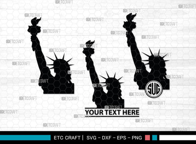 Statue Of Liberty Monogram, Statue Of Liberty Silhouette, Statue Of Liberty SVG, Liberty Statue Svg, Lady Liberty Svg, SB00409 SVG ETC Craft 