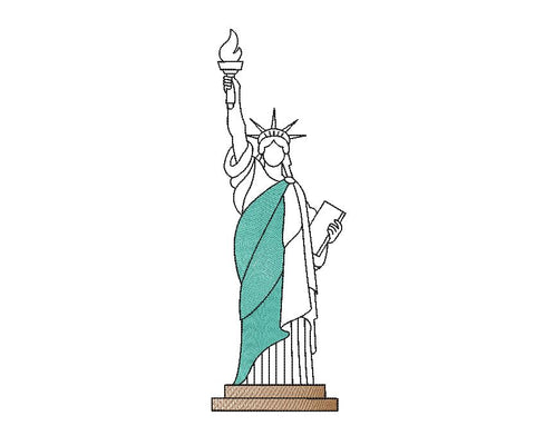 Statue of Liberty, New York Machine Embroidery Embroidery/Applique DESIGNS Canada Embroidery 