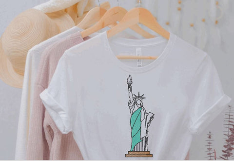Statue of Liberty, New York Machine Embroidery Embroidery/Applique DESIGNS Canada Embroidery 