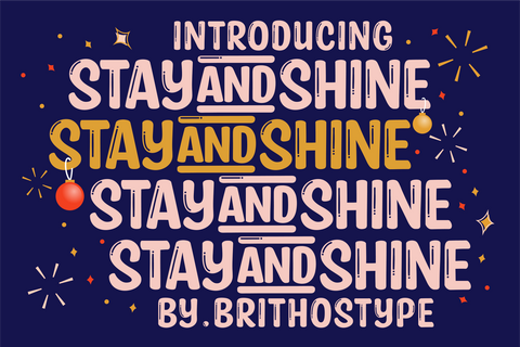 Stay and Shine Font Brithos Type 