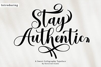 Stay Authentic Font Rotterlab studio 