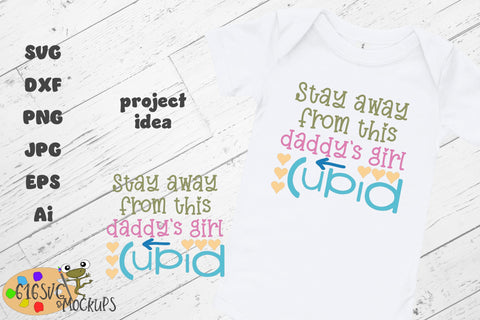 Stay Away From This Daddys Girl Cupid SVG 616SVG 