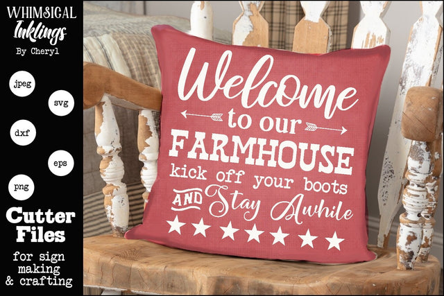 Stay Awhile-Farmhouse SVG SVG Whimsical Inklings 