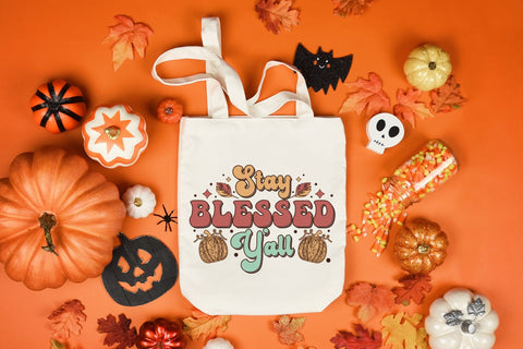 Stay Blessed Y'all, Retro Thanksgiving Sublimation Sublimation CraftLabSVG 