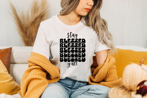 Stay Blessed Y'all - Retro Thanksgiving SVG SVG CraftLabSVG 