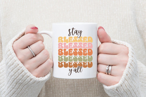 Stay Blessed Y'all - Retro Thanksgiving SVG SVG CraftLabSVG 