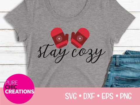 Stay Cozy - Cricut - Silhouette - svg - dxf - eps - png - Digital File - SVG Cut File - Quote SVG - Sayings SVG clipart - winter svg clipart SVG Pure Chic Creations 