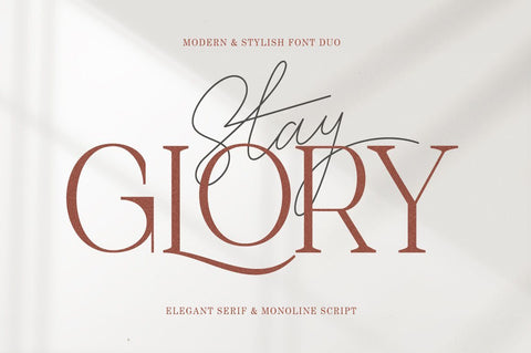 Stay Glory Font Duo Font AngelStudio 