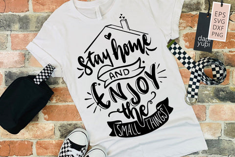 Stay Home Lettering Quotes Bundle SVG dapiyupi store 