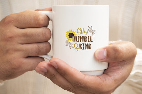 Stay humble and kind svg, Sunflower saying svg SVG SmmrDesign 