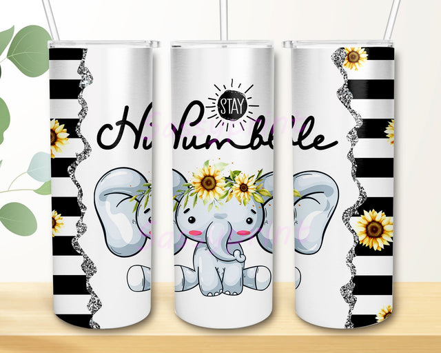 Stay Humble Sunflowers Tumbler Design, Sublimation Designs Downloads, Skinny Tumbler 20oz Design Sublimation sassyprint 
