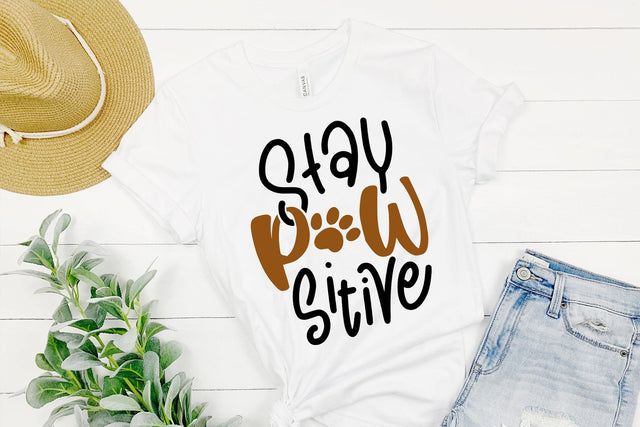 Stay Pawsitive SVG Funny Pets SVG dapiyupi store 