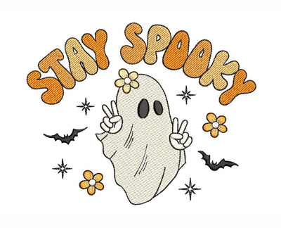 Stay Spooky Embroidery Design, Spooky Season Embroidery Design, Halloween Embroidery File, 4 sizes, Instant Download Embroidery/Applique DESIGNS Nino Nadaraia 