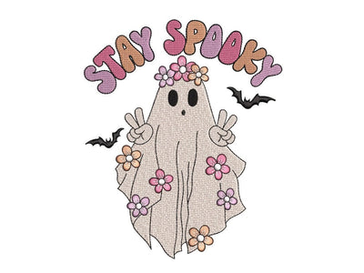 Stay Spooky Embroidery Design, Spooky Season Embroidery Design, Halloween Embroidery File, 4 sizes, Instant Download Embroidery/Applique DESIGNS Nino Nadaraia 
