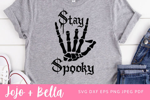 Stay Spooky Gothic SVG, Halloween Shirt Svg, Cute Ghost Svg, gothic DXF, Spooky Svg, Svg files for Cricut, Silhouette, Sublimation Designs SVG Jojo&Bella 