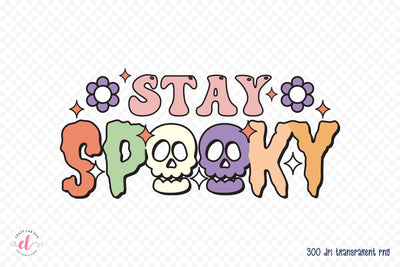 Stay Spooky PNG, Retro Halloween Sublimation Sublimation CraftLabSVG 