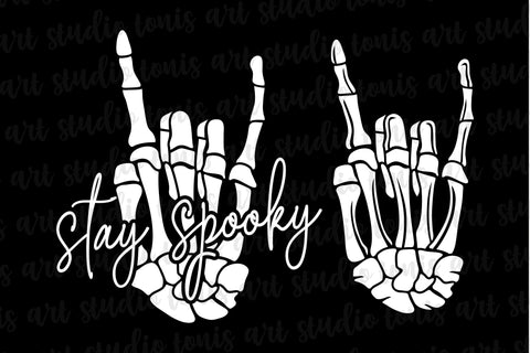 Stay Spooky SVG - Skeleton Svg - Skeleton Hand Clipart - Halloween Svg - Spooky Season SVG TonisArtStudio 
