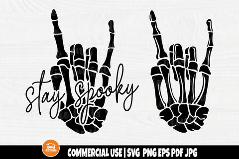 Stay Spooky SVG - Skeleton Svg - Skeleton Hand Clipart - Halloween Svg - Spooky Season SVG TonisArtStudio 