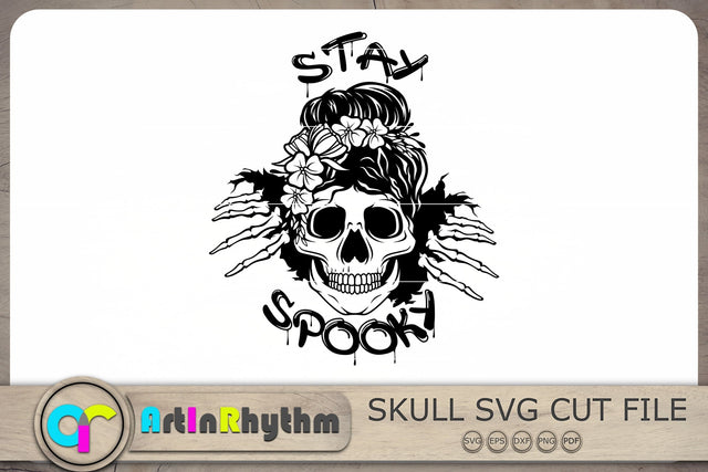 Stay Spooky SVG, Skull SVG, Skull SVG File, Halloween SVG, Happy Halloween SVG SVG Artinrhythm shop 