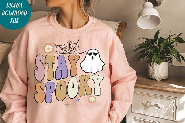 Stay spooky svg, Stay spooky sweet shirt, Funny Halloween svg, Halloween ghost svg, Halloween gift shirt, Cut files, Halloween fall t shirt SVG Isabella Machell 